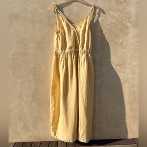 Cutest buttercream yellow Christy Dawn wrap tie dress ~ small ~ great condition